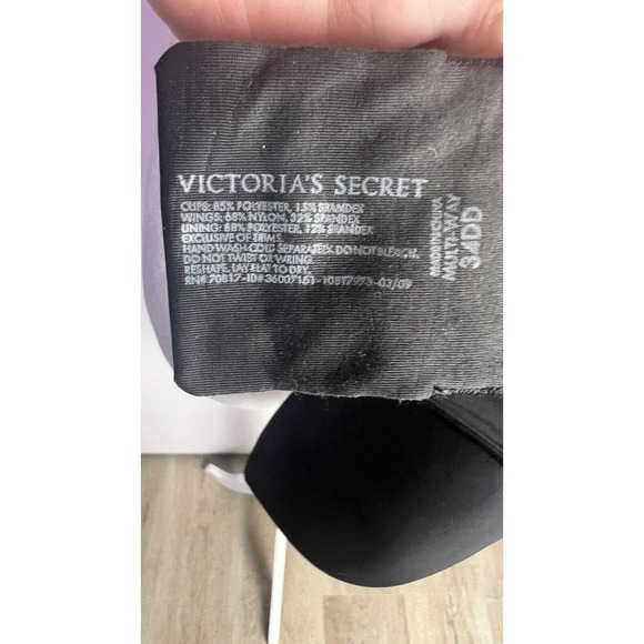 Victoria's Secret Pure Black Solid‎ 34DD Bare Every Day Strapless Bra VS - Picture 5 of 6